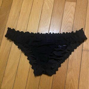 Shade & Shore Black Ruffled Bikini Bottom